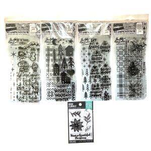 Set of Christmas Stamps Stampers Anonymous Tim Holtz Scrapbooking Stamping